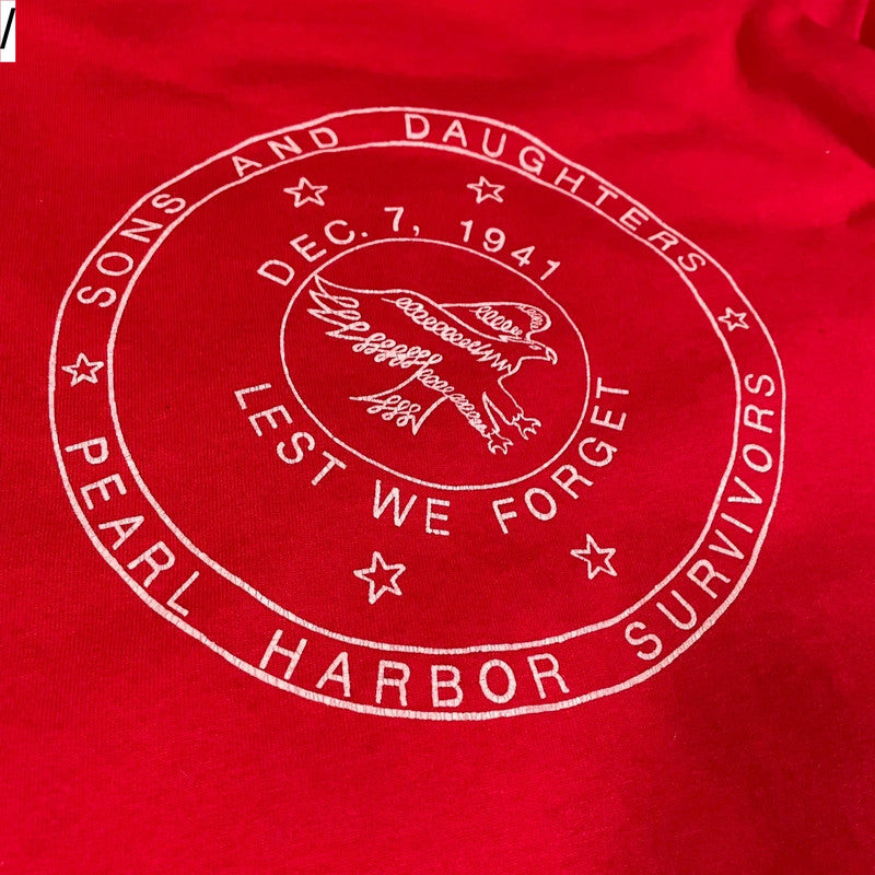 Vintage 90s Red Pearl Harbour Graphic T Shirt - L