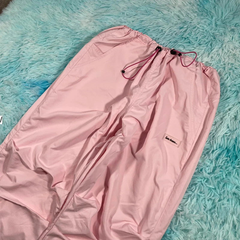 Pink iets frans Baggy Parachute Pants Urban Outfitters - Small