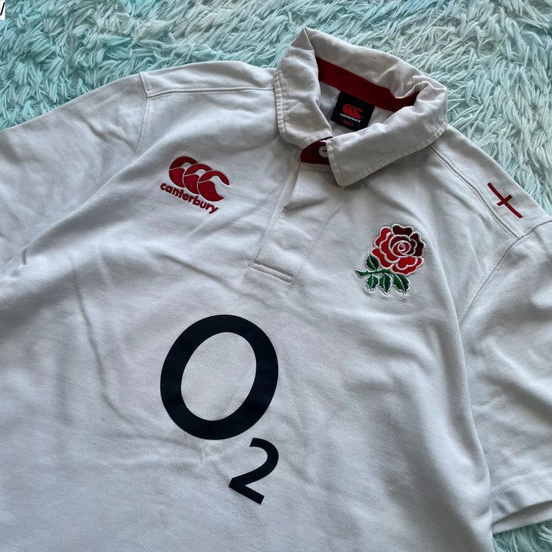 White England Rugby Shirt Canterbury - Large