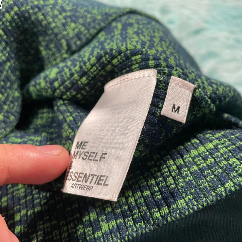 Green & Navy Essentiel Antwerp Pencil Skirt - Medium
