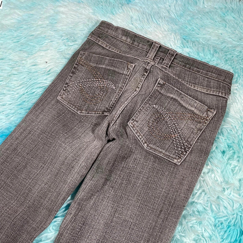 Vintage Y2K Grey Jeans Low Waist - Size 8