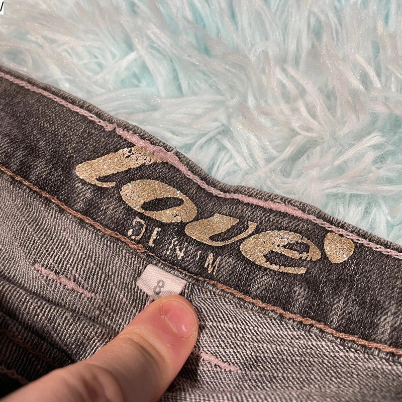 Vintage Y2K Grey Jeans Low Waist - Size 8