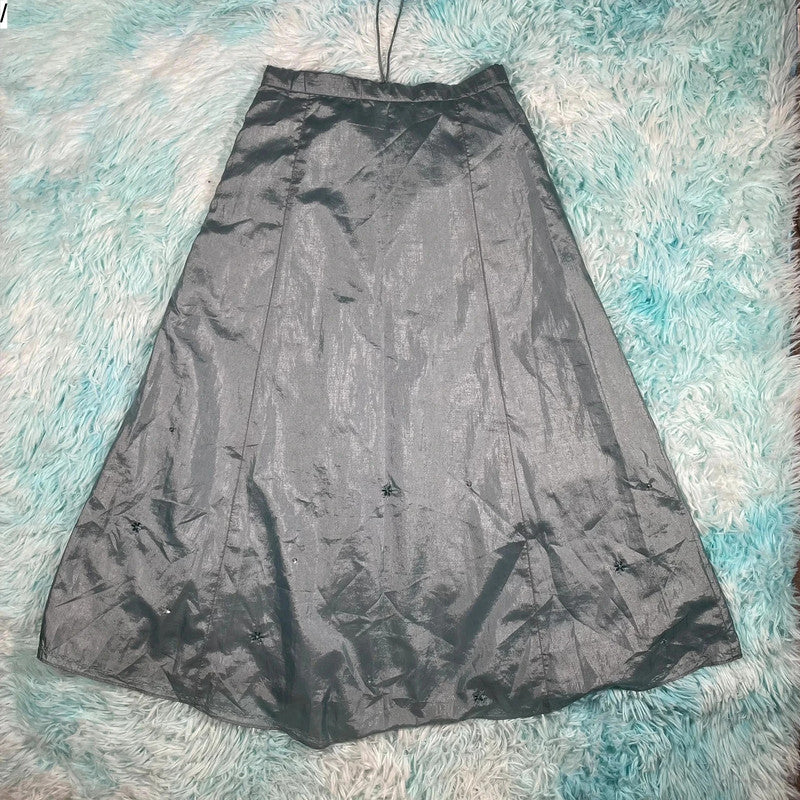 Vintage Y2K Light Blue Gap A Line Silky Dress - Size 8