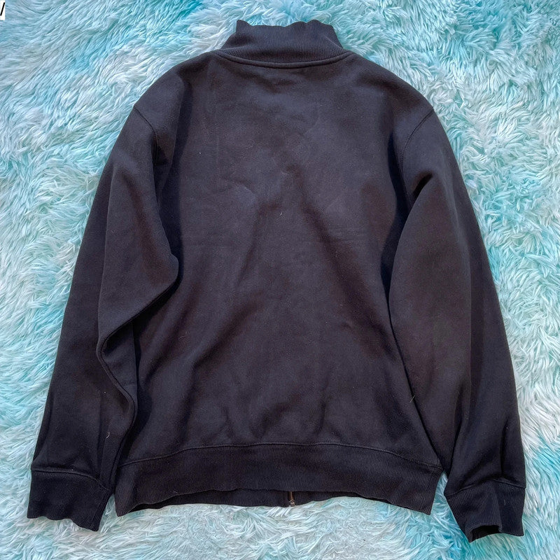 Vintage 00s Black Heavyweight Nike Fill Zip Sweatshirt - Large