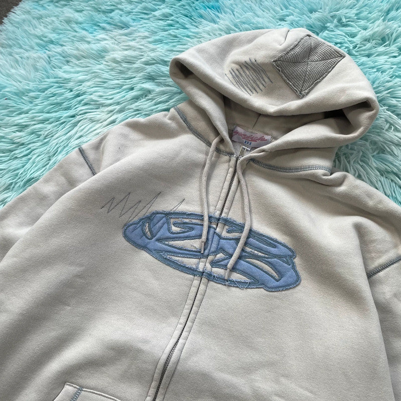 Cream Yardsale Hoodie Full Zip Phantasy - Small