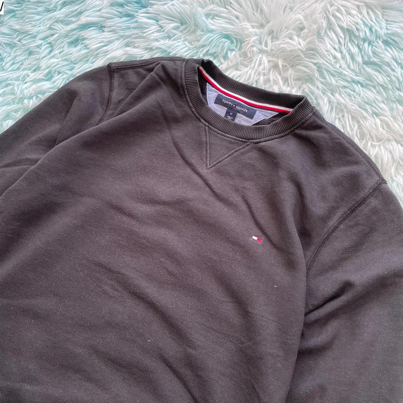 Black Tommy Hilfiger Sweatshirt Plain - Medium