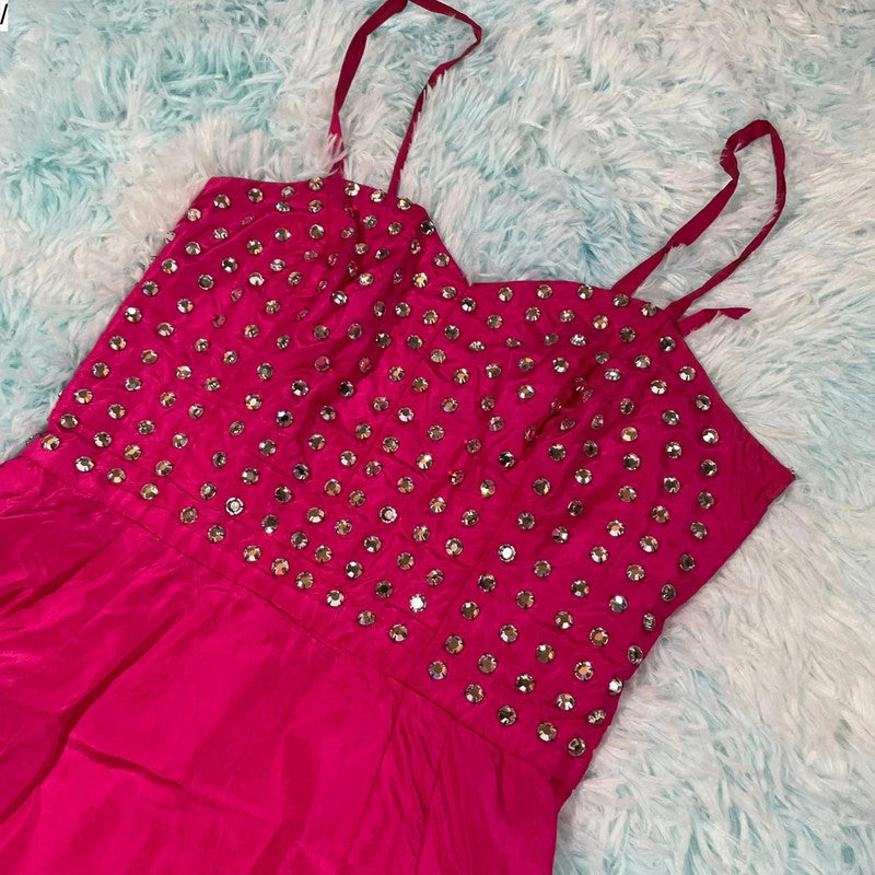 Vintage 80s Pink Jan Vanvelden Ball Gown Dress -
