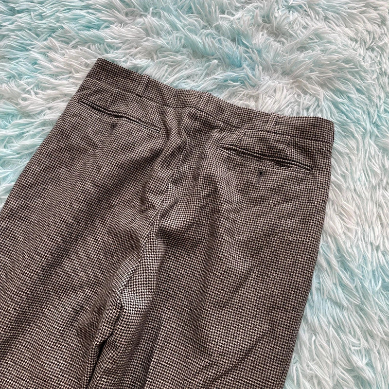 Vintage 80s Black & White Saint Laurent Trousers - 30W