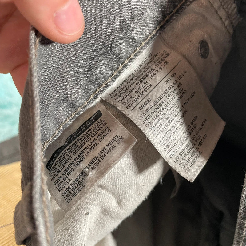 Vintage Grey Levi’s Jeans 569 Wide Leg - 38W 34L