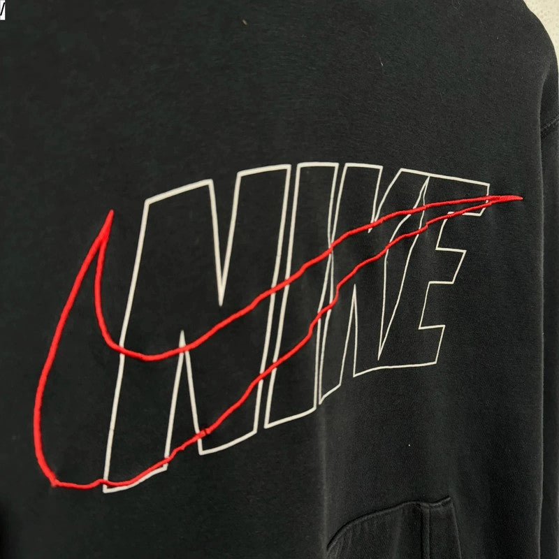 Black Nike Club Hoodie Spellout - XS