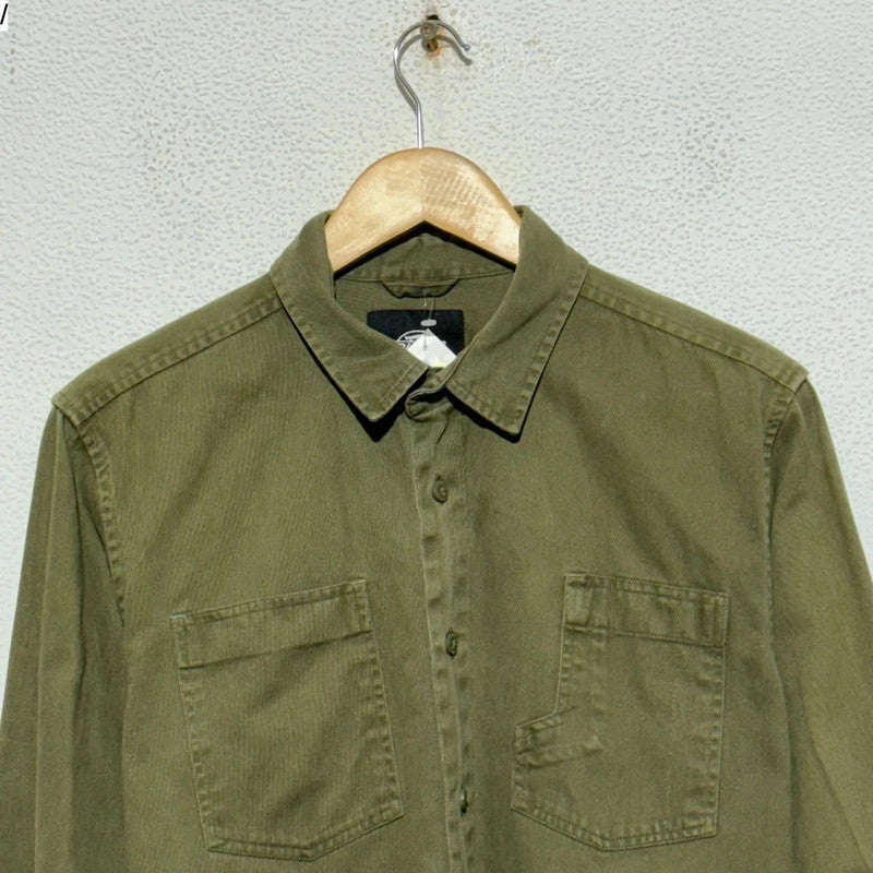 Khaki Dickies Shirt Military Style - Medium