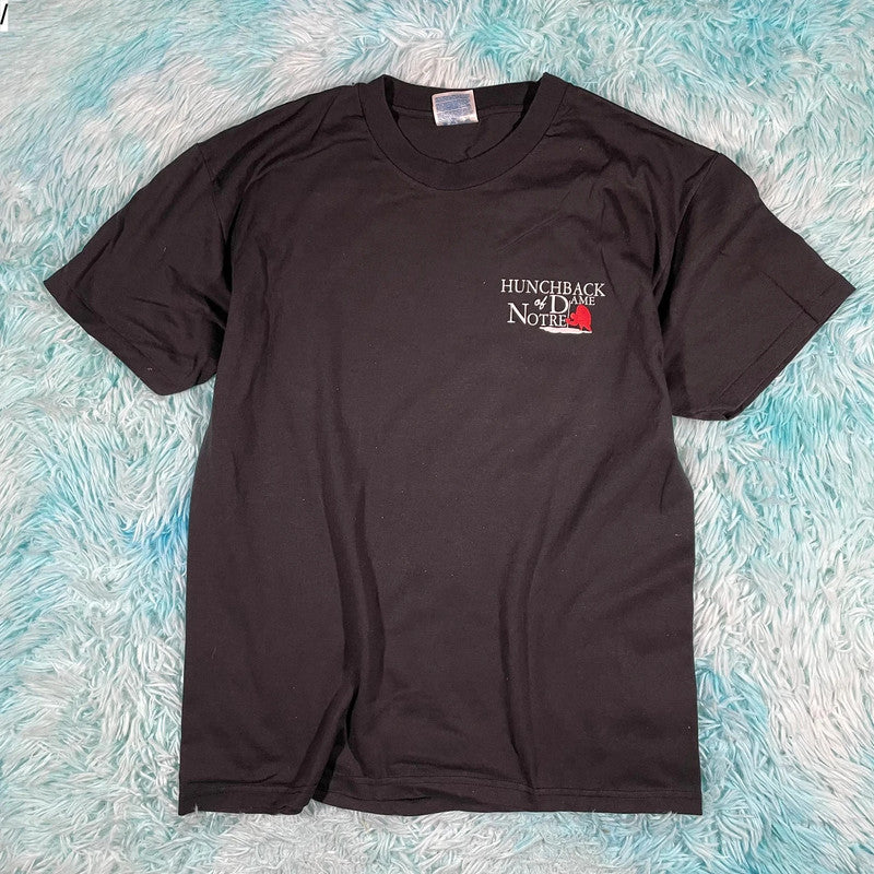 Vintage 90s Black Hunchback of Notre Dame Graphic T Shirt - Medium