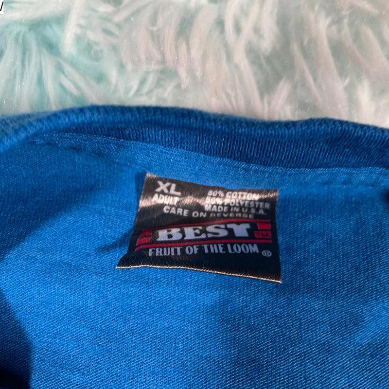Vintage 90s Blue Company Graphic T Shirt - XL