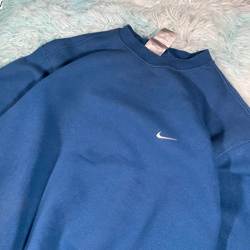 Vintage 00s Blue Nike Sweatshirt Heavyweight- Large