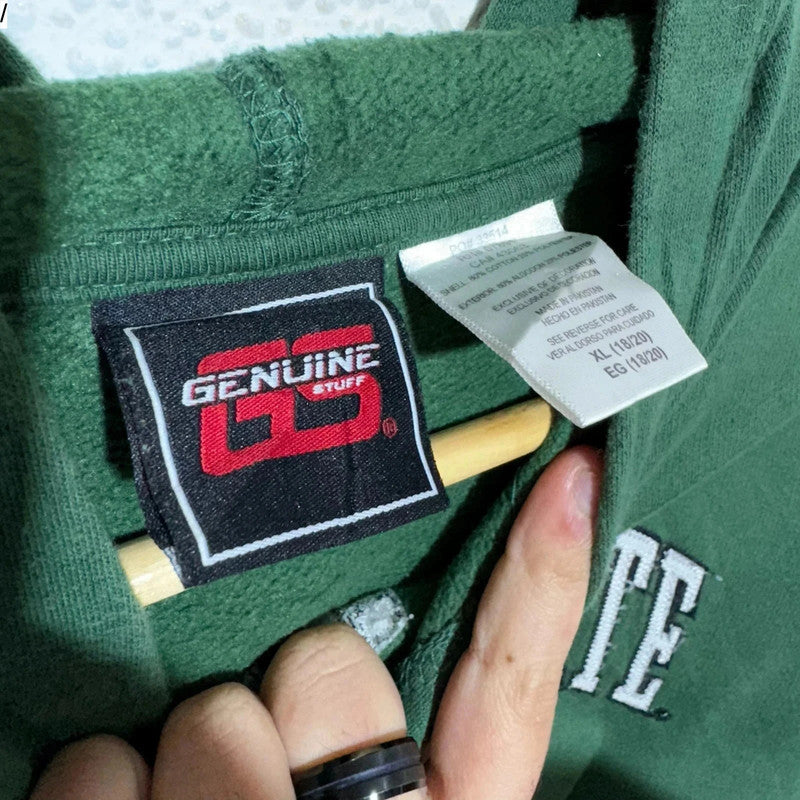 Vintage Green Michigan State Spartans Hoodie - Small