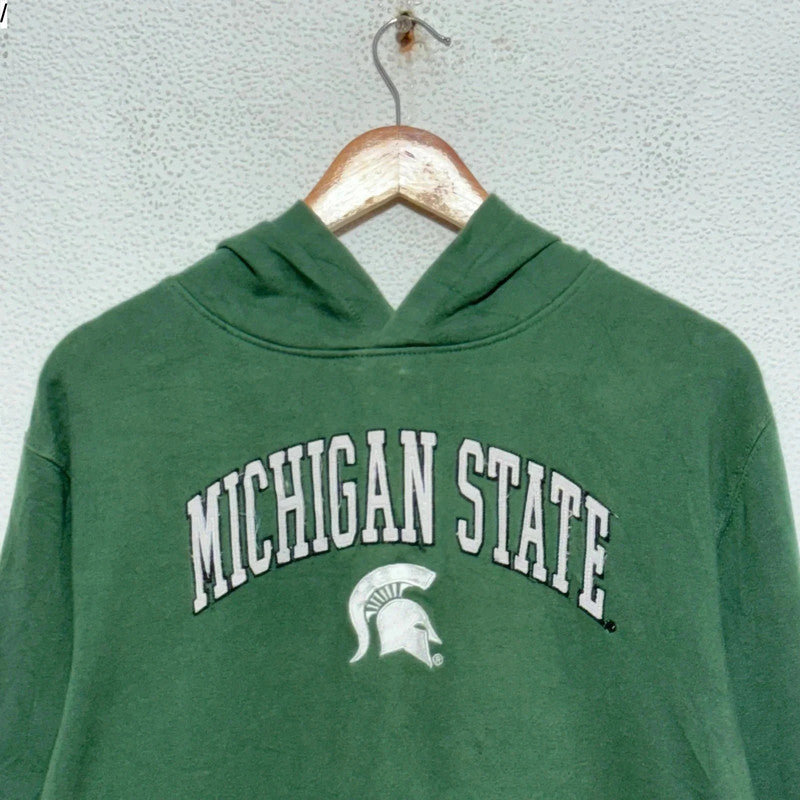 Vintage Green Michigan State Spartans Hoodie - Small