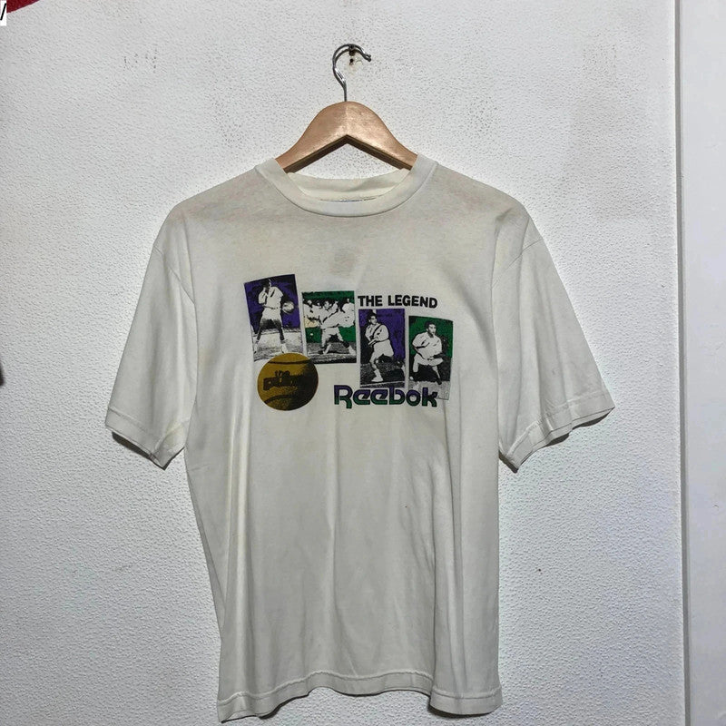 Vintage 90s White Reebok The Pump Graphic T Shirt - Small