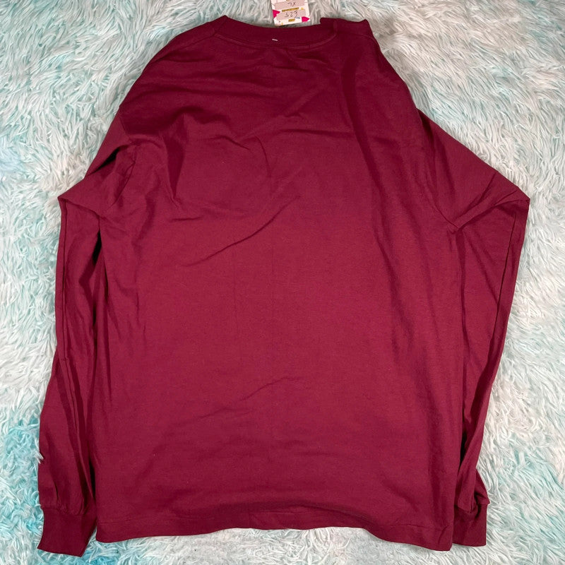 Vintage 90s Burgundy 1492 Movie Promo T Shirt Long Sleeve - XL