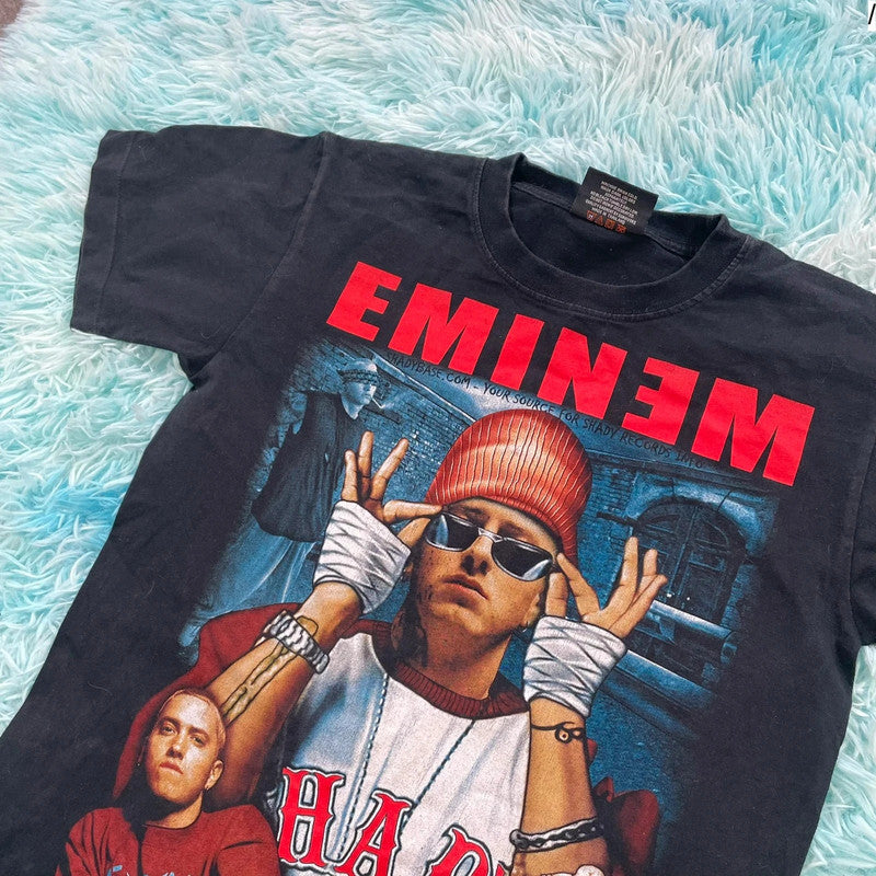 Vintage 00s Black Eminem Rap T Shirt - Small