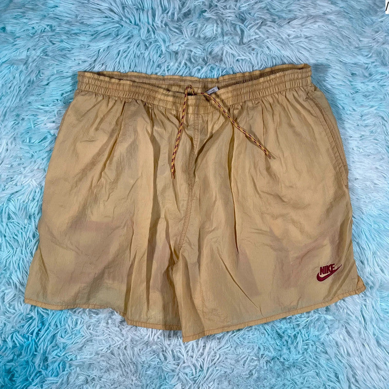Vintage 90s Yellow Nike Swim Shorts - Large