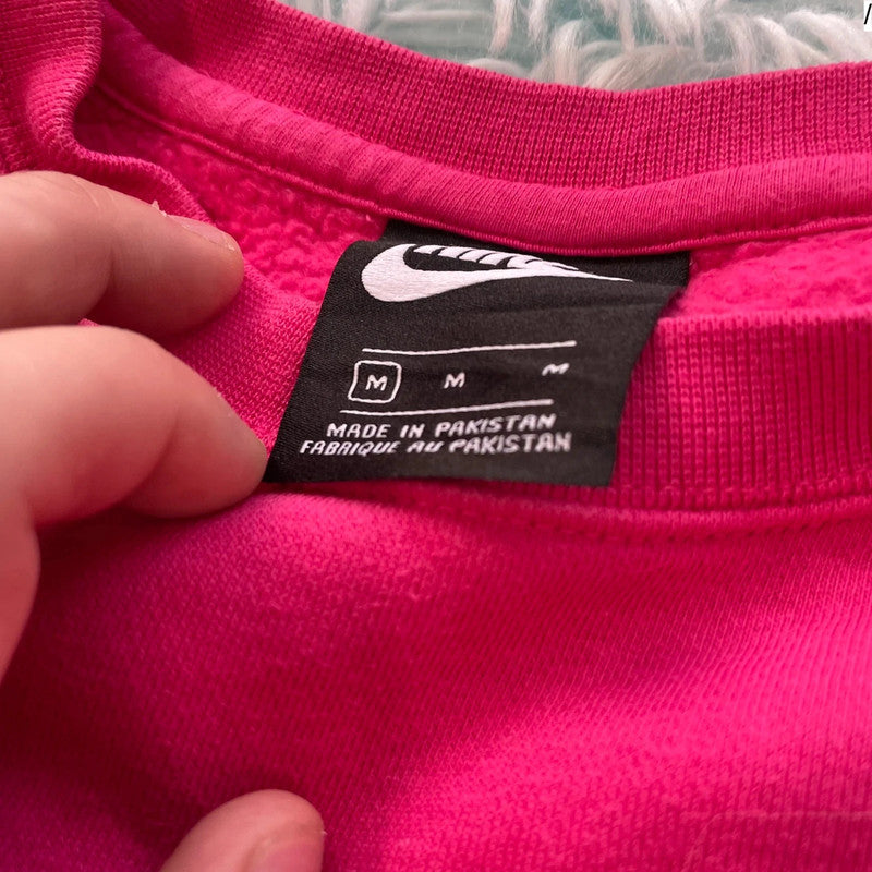 Pink Nike Sweatshirt Plain - Medium