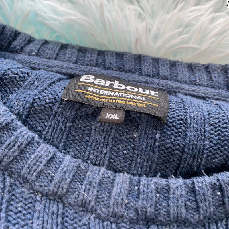 Blue Barbour Knitted Jumper - XXL