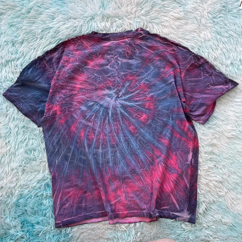 Vintage 90s Purple Tie Dye T Shirt - XL