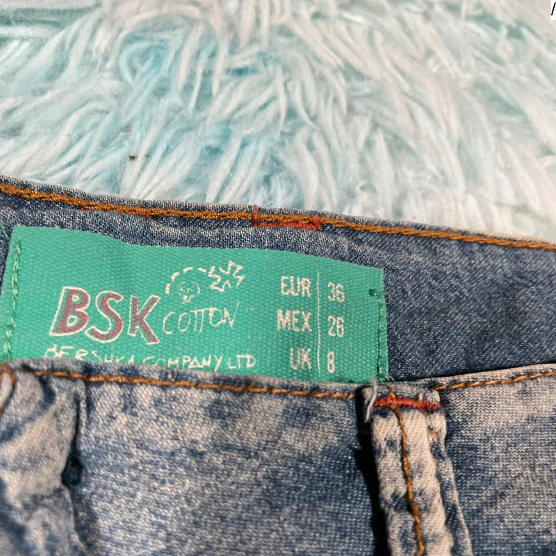Vintage Y2K Denim Mini Skirt - Size 8