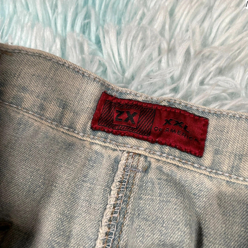 Vintage 90s Denim Skirt Midi Pencil - XXL
