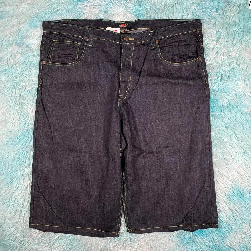 Vintage 90s Navy Jean Short Baggy Jorts - 42W