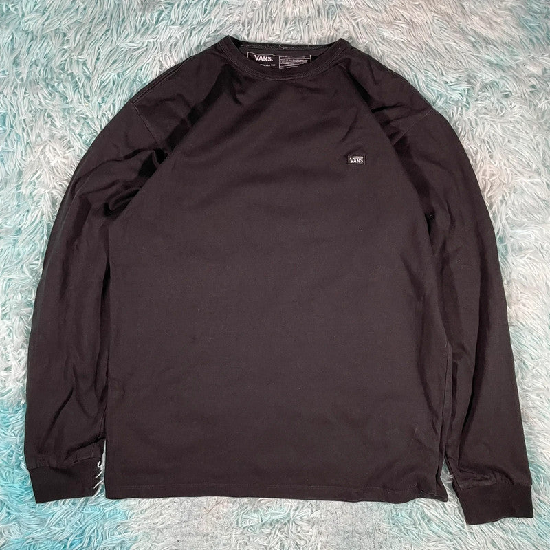Black Vans Long Sleeve T Shirt - Medium