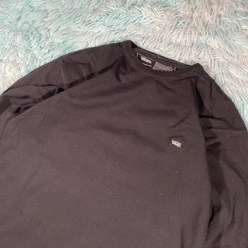 Black Vans Long Sleeve T Shirt - Medium