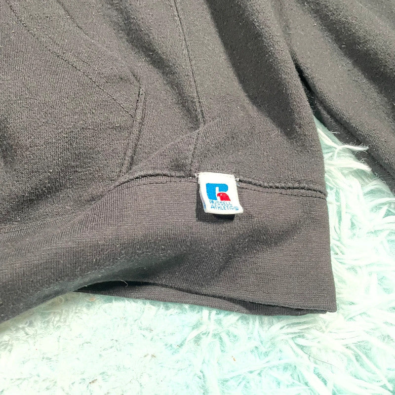 Black Russell Athletic Blank Hoodie - Large