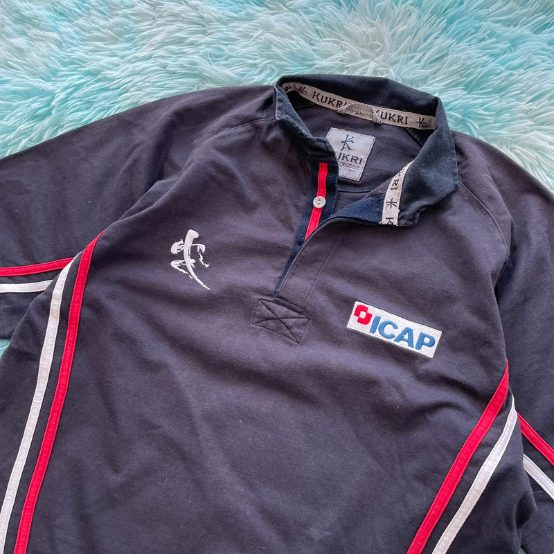 Navy Hong Kong 7s Rugby Shirt Kukri - Large