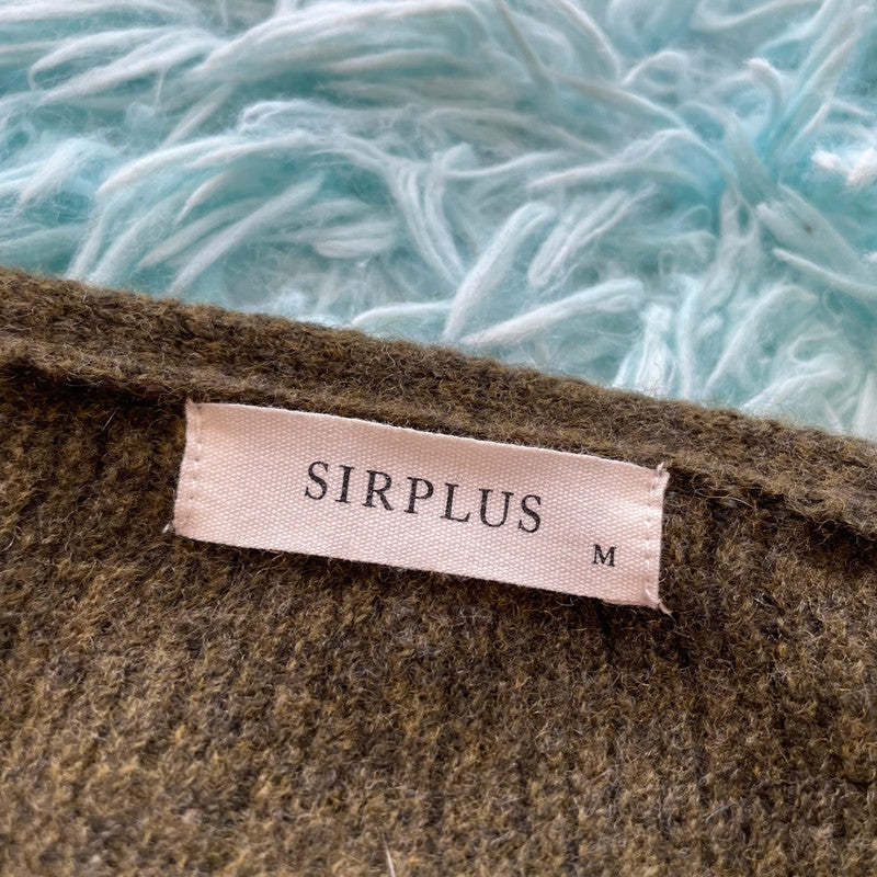 Khaki Sirplus Cashmere Cardigan Jumper - Medium