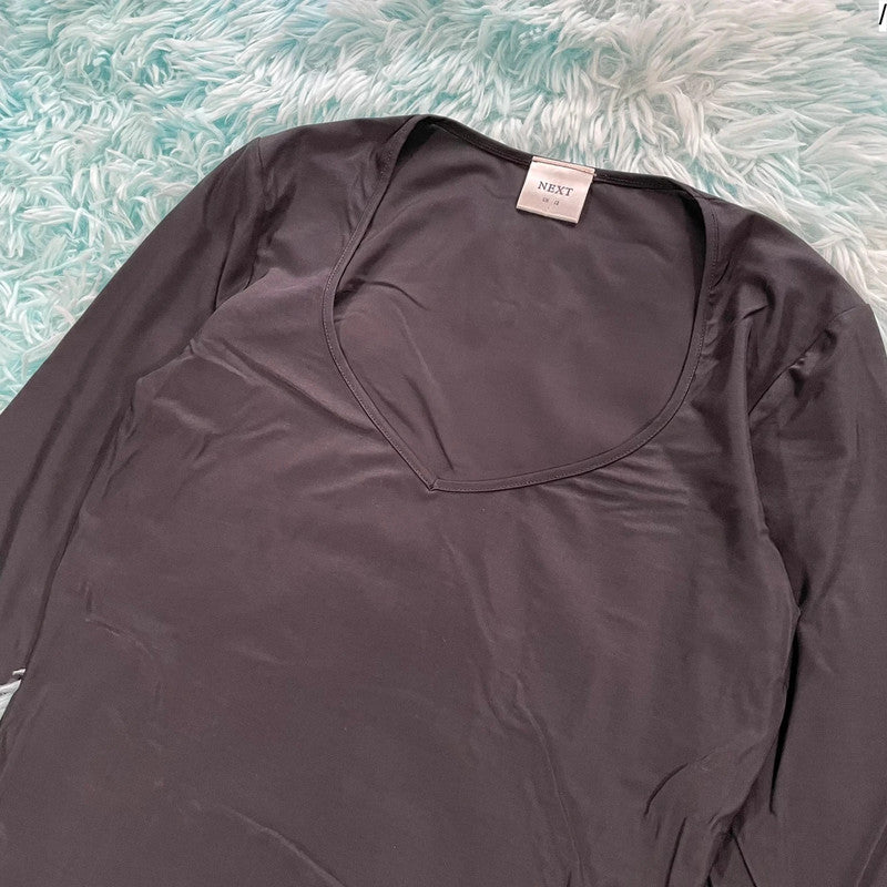 Vintage 00s Black Next Sheer Top - Size 12