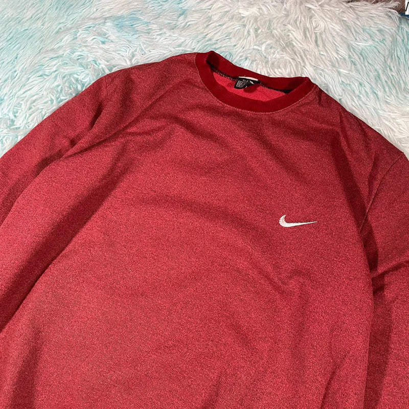 Vintage 00s Red Nike Sweatshirt Thin - XXL