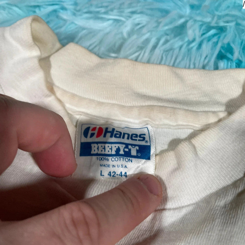 Vintage 1991 Bloomington Solid Gold Graphic T Shirt - Large