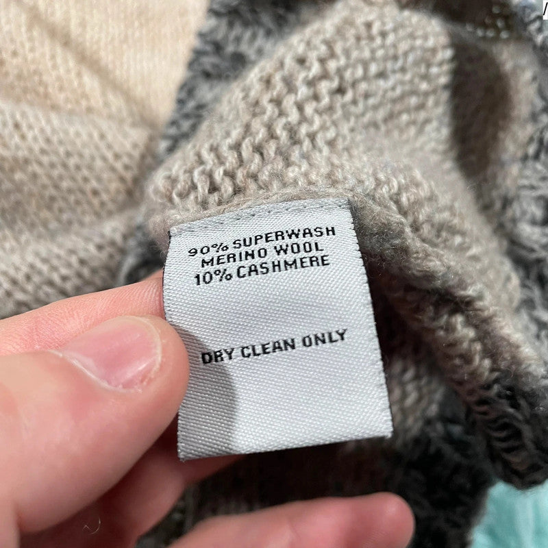 Beige Alashan Long Jumper Merino Wool Cashmere - Medium