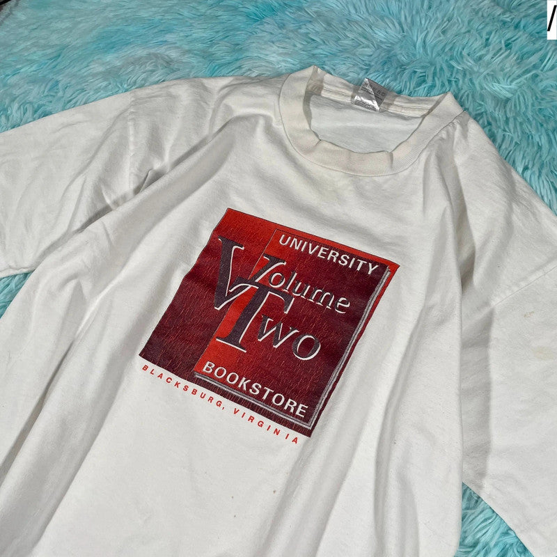Vintage 90s White Virginia University Graphic T Shirt - Large
