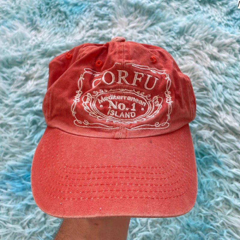 Coral Peach Corfu Tourist Cap