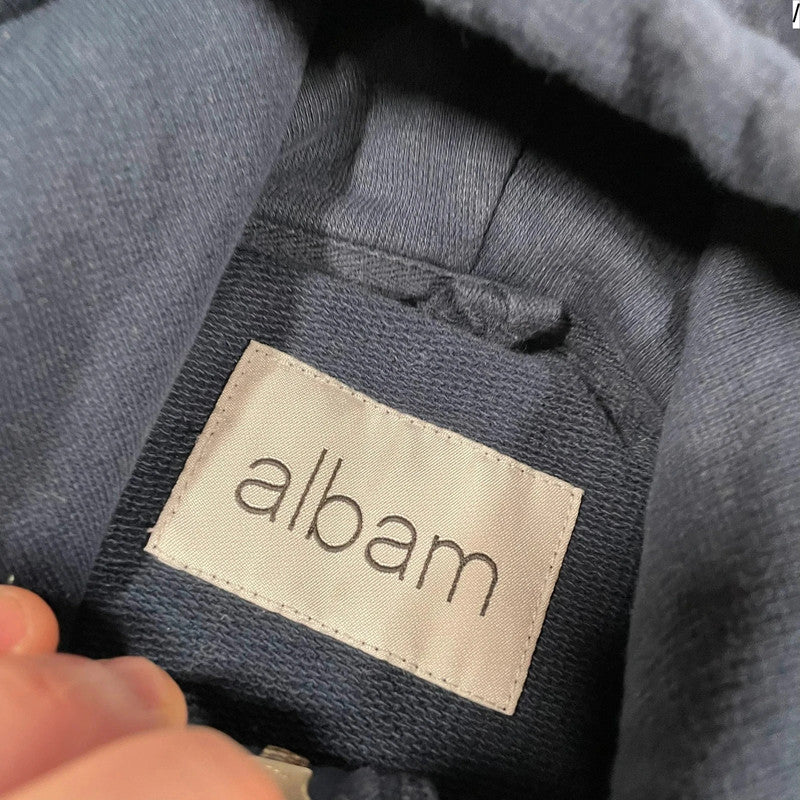 Navy Albam Hoodie 1/4 Zip - XS