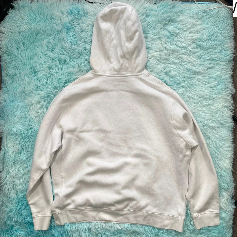 White Nike Hoodie Plain - Large