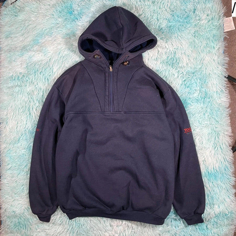 Vintage 90s Double Layered Hoodie Polartec - Large