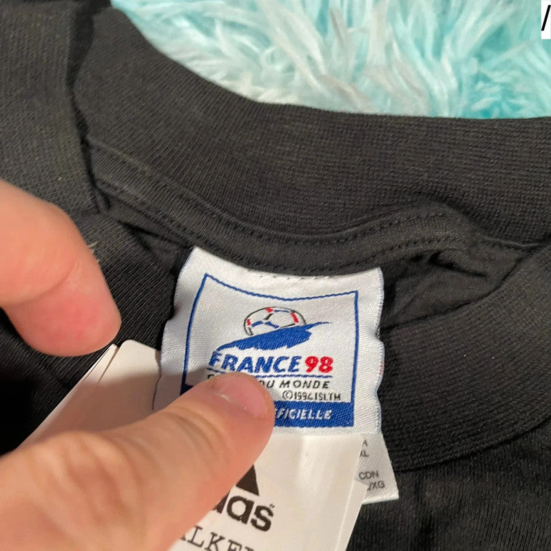 Deadstock Vintage 90s France 98 Adidas Scotland Graphic T Shirt