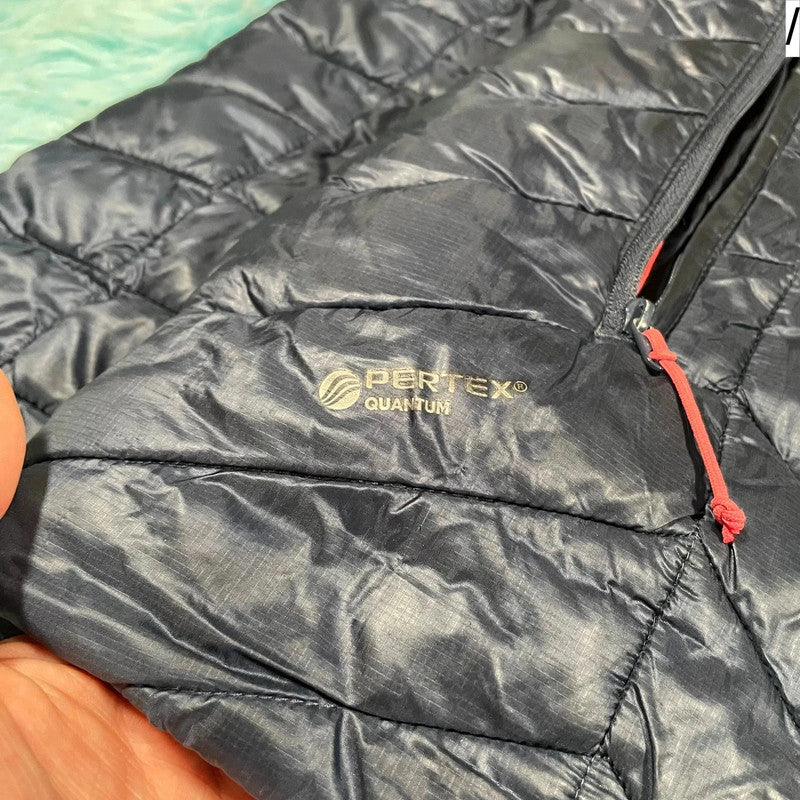 Navy Rab Puffer Jacket Microlight Pertex - Womens Small
