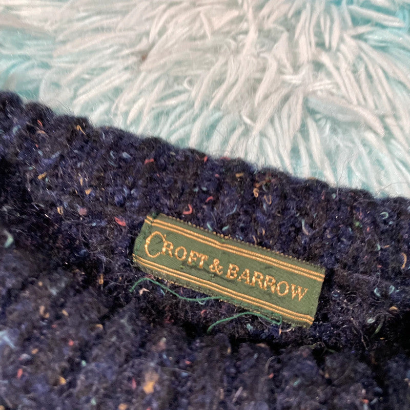 Vintage 90s Navy Croft & Barrow Chunky Knitted Jumper - Large