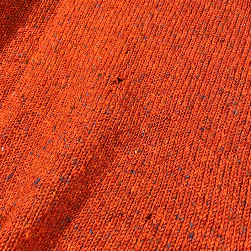 Vintage 90s Orange Irish Wool Knitted Jumper - Large