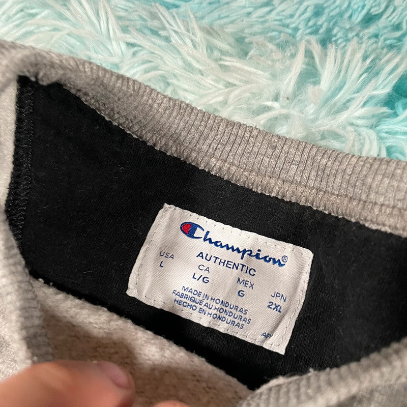 Grey Champion Cropped Sweatshirt - Large