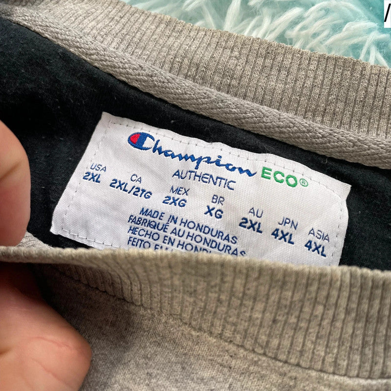 Vintage 00s Grey Champion Sweatshirt Plain - XXL